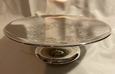 Pedestal plateado vintage soporte para pasteles/Tazza por Mappin & Webb c.1952 Foto 1 de 4