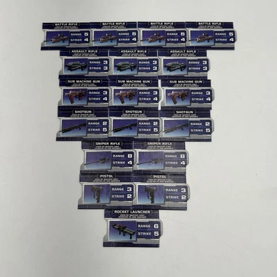 2008 Halo Interactive Strategy Game Replacement Parts 18 UNSC Weapon Card Lot - Image 1 of 4