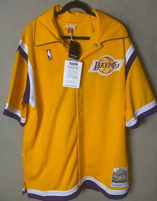 De colección Nuevo con etiquetas-LOS ANGELES LAKERS Kurt Rambis Mitchell & Ness 1984-85 Calentamiento Talla 2XL Foto 1 de 4