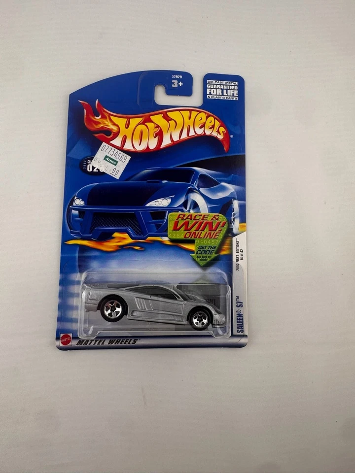 Coche de metal fundido a presión Hot Wheels Saleen S7 2002 primeras ediciones escala 1:64 Foto 1 de 2