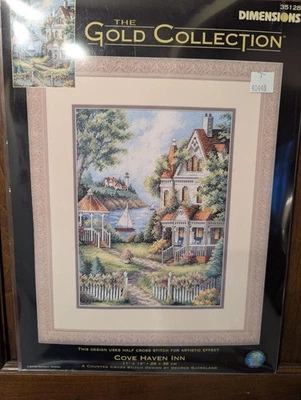Kit de punto de cruz contado Dimensions Gold Collection COVE HAVEN INN #35128 ¡Nuevo! Foto 1 de 3