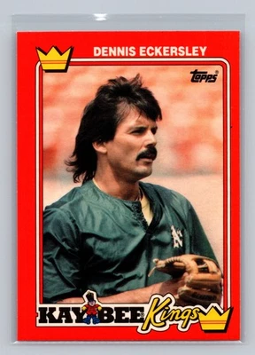 1990 Topps Kay-Bee Kings of Baseball #9 Dennis Eckersley Oakland Athletics - Image 1 of 2