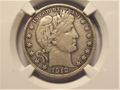 1912-P BARBER HALF DOLLAR     NGC- VF25    - Image 1 of 3