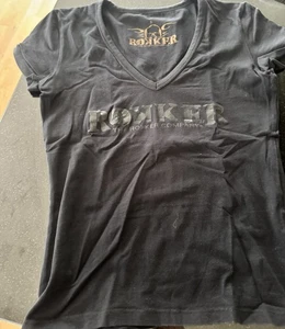 Original ROKKER T -Shirt Gr. S Damen schwarz Neu mit Etikett AUFDRUCK Schwarz - Bild 1 von 3