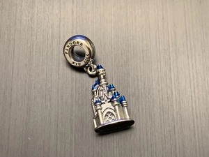 Genuine Pandora Silver S925 Disneyland Paris Cinderella Castle Dangle Charm - Picture 1 of 6