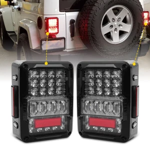 Brightest Rear LED Tail Lights Brake Reverse Lamp For Jeep Wrangler JK 2007-2017 - Picture 1 of 12