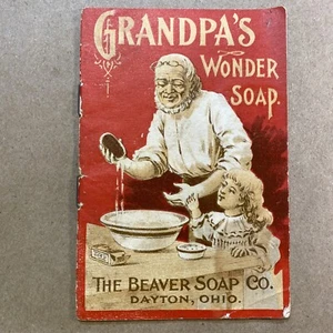 Rare Grandpas Wonder Soap Beaver Soap Co. Multi Page Ad Book Early 1900 8 Pages - Bild 1 von 23