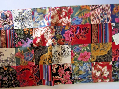 Marcus Brothers Fabric Faux Quilt Metallic Floral 3 yards by 45" Unused - Image 1 of 4