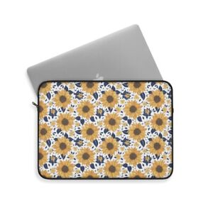 Floral Laptop Sleeve | Sunflower Laptop Cover | 12/13/15" Computer Bag | Macbook