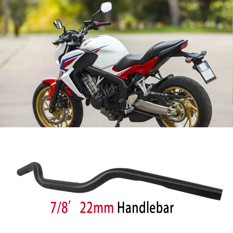 7/8" Motorcycle Handlebars For Honda CB125F CB190R CB250 CB500F CB650R CB400F Foto 1 de 4