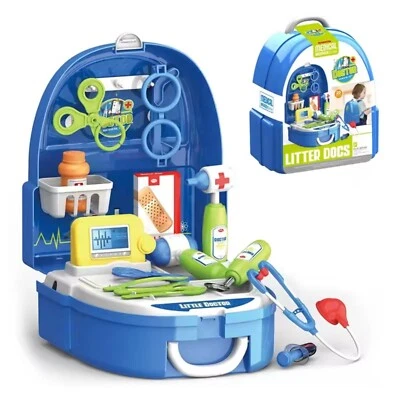 niños fingir jugar doctor enfermera juguetes, niños kit médico juguetes con mochila portátil Foto 1 de 4
