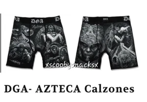 DGA MENS BOXER BRIEFS CALZONES AZTECA SIZE MEDIUM DAVID GONZALES ART NEW HOMIES - Picture 1 of 7