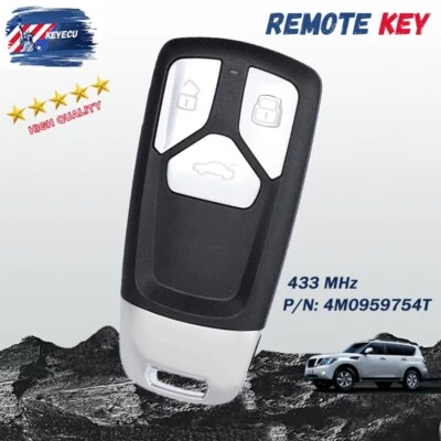 Llave inteligente para Audi TT A4 A5 S4 SQ5 Q5 Q7 mando a distancia sin llave 433 MHz -4M0 959 754T Foto 1 de 4