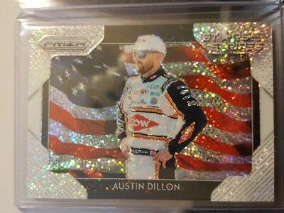 Austin Dillon WHITE SPARKLES 2019 Prizm STARS & Stripes Racing card #SS-5 - Image 1 of 3