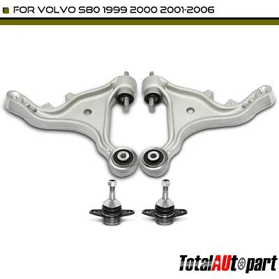 Brazo de control y rótula 4 piezas para Volvo S80 1999 2000 2001 2002-2006 parte delantera Foto 1 de 4
