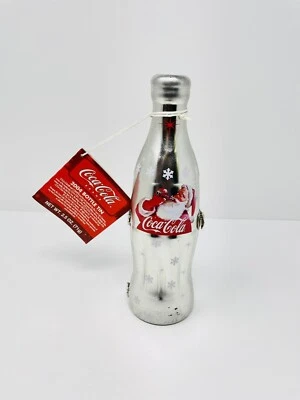 Coca Cola Tin Can Collectible 2004 Christmas Santa Coke Bottle Candy Container - Изображение 1 из 4