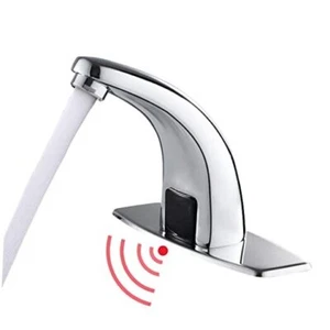 Touchless Bathroom Sink Faucet, Hands Free Automatic Motion Sensor Chrome - Picture 1 of 7