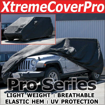 2019 2020 2021 JEEP WRANGLER UNLIMITED BREATHABLE CAR COVER W/MIRRORPOCKET-BLACK - Image 1 of 4