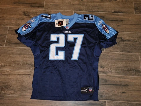 NWT Eddie George Tennessee Titans NFL Football Jersey Vintage Puma 48 Sewn #27 Cover