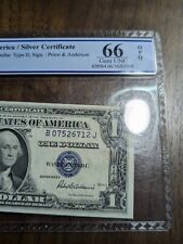1935F $1 Silver Cert FR-1615 - PCGS  66 GOLD SHIELD OPQ Gem UNC~ "KEY, NO Motto"