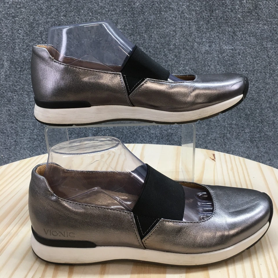 Vionic Shoes Womens 8 Cadee Mary Jane Silver Leather Metallic Comfort 10010436 - Image 1 of 4