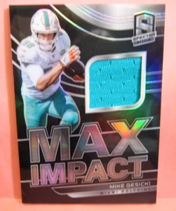 Mike Gesicki 2021 Spectra Max Impact Prizm Refractor Green Patch#16/99!Dolphins - Picture 1 of 2