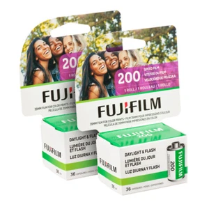 Película negativa a color FUJIFILM 200 (rollo de película de 35 mm, 36 exposiciones) paquete doble - Imagen 1 de 1