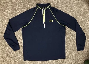 Under Armour Mens Size XL NFL Combine Authentic Dark Blue 1/4 Zip Long Sleeve - Picture 1 of 5