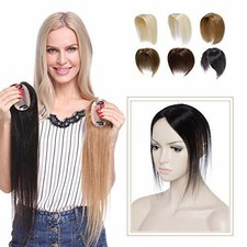 Hair Topper Donna Capelli Veri Clip Extension Toupet Protesi Remy Human (g2L)