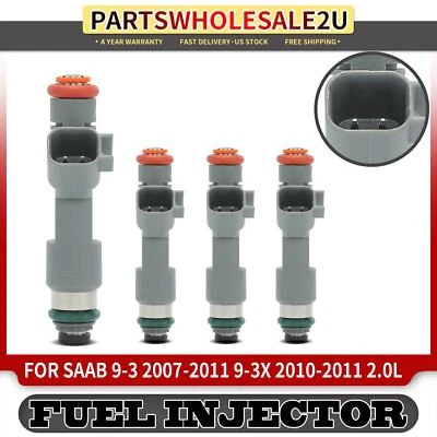 Inyector de combustible 4 piezas para Saab 9-3 2007 2008 2009 2010 2011 9-3X 2010 2011 L4 2,0 L Foto 1 de 4