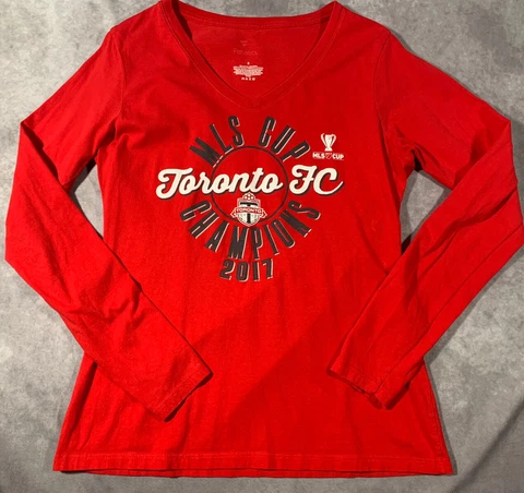 Toronto FC MLS Cup Champions 2017 Red Long Sleeve Women’s T-shirt - Small Cover
