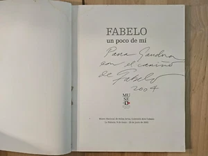 ROBERTO FABELO CATALOG UN POCO DE MI ART CUBAN ART BOOK SIGNED AUTOGRAPH - Picture 1 of 9