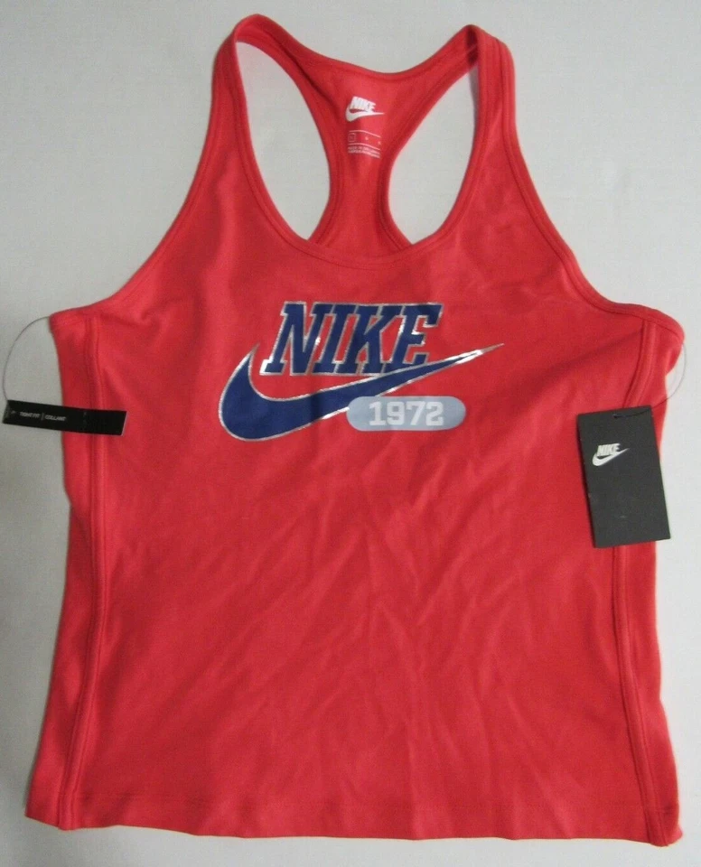 Nike Women's Size Large Tank Top Red Blue CZ9086 631 With Tags
