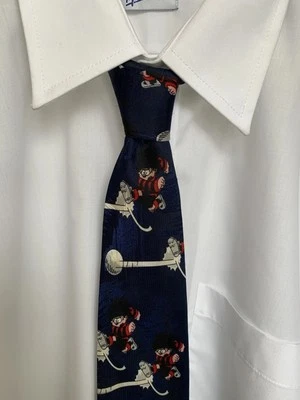 Dennis the Menace Tie - Vintage Charles of London UK Made Navy Blue - Good - Image 1 of 4