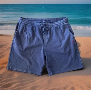 POLO RALPH LAUREN DISTRESSED ‘DENIM LOOK’ DRAWSTRING SWEAT SHORTS MENS SIZE XL - Picture 1 of 9