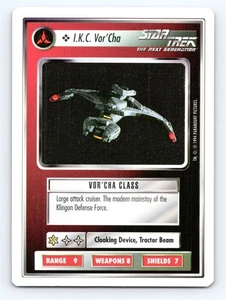 Star Trek CCG TCG IKC Vor'Cha Klingon Starship Card White Border STNG TNG Gaming - Bild 1 von 2