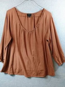 J Jill Wearever Collection XL 3/4 Sleeve Stretchy Brown Lightweight - Picture 1 of 9