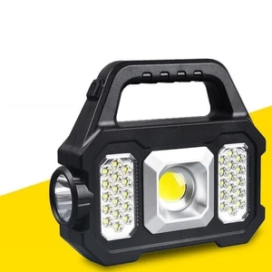 2 Pack Emergency LED Torch 🔦 Solar USB Rechargeable Waterproof Spotlight - Picture 1 of 17