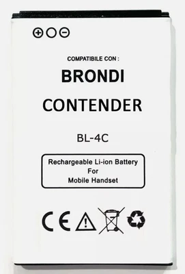 BATTERIA per BRONDI CONTENDER BIGFP800AC BIGFP600AC BIGFP800AA BL-4C 850MaH PILA - Imagen 1 de 3