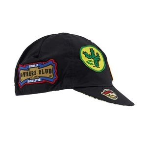 Gorra de ciclismo Cinelli, parche de historia, negra - Imagen 1 de 1