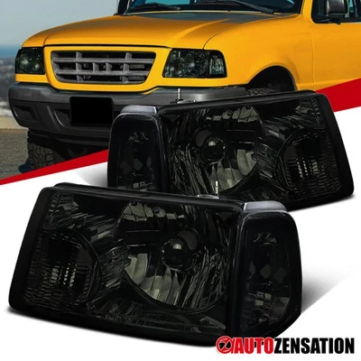 Fit 2001-2011 Ford Ranger XL XLT Smoke Headlights Corner Signal Lamps Left+Right — 第 1/4 张图片
