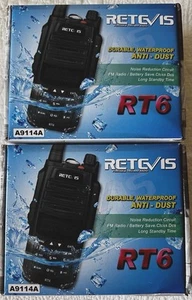 Two-Pack x2, Retevis RT6 IP67 Dual Band Two-Way Radio, Waterproof Walkie Talkies - Picture 1 of 11