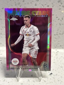 2024-25 Topps Chrome UCC Arthur Vermeeren Future Stars Pink Lava Refractor /250 - Picture 1 of 2