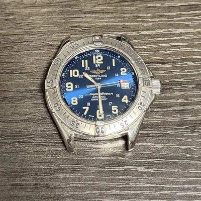 Breitling SUPEROCEAN A17040 Hombre Automático 1000mm ESFERA AZUL ¡Solo Cabezal de Reloj! Foto 1 de 4