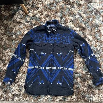 Мужская фланелевая верхняя юбка Polo Ralph Lauren Southwestern Aztek — размер S - Изображение 1 из 4