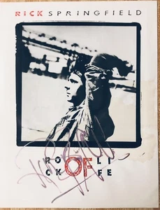 RICK SPRINGFIELD FIRMADO PROMO COMPAÑÍA DISCOGRÁFICA VOLANTE AUTÓGRAFO TEMPRANO PAPEL CERTIFICADO DE AUTENTICIDAD LOP - Imagen 1 de 7