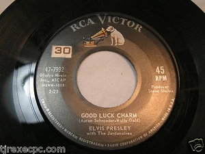 Elvis Presley Good luck Charm & Anything that's part of you 47- 7992 45 record - Imagen 1 de 2