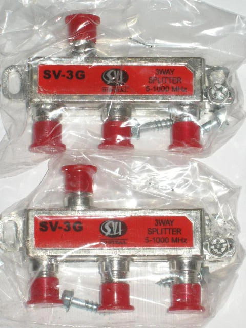 Time Warner Cable 2 SVI Commscope 3 Way Splitter Coaxial Cable Tv 3 Outputs NEW - Image 1 of 1