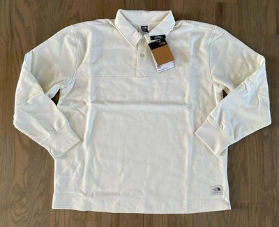 The North Face Womens Heritage Patch Rugby Shirt Pullover White Dune Sz Lg NWT - Image 1 of 4