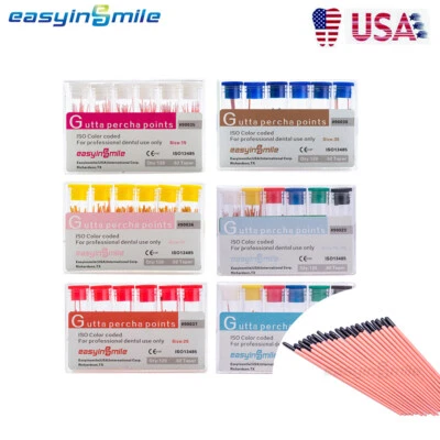 Dental Endo Gutta Percha Points Root Canal Filling Material Taper 02/04/06 15-40 - Image 1 of 4